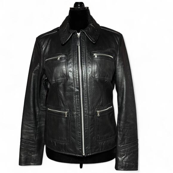 Kenneth Cole Reaction 100% Leather Jacket {155} - Picture 1 of 7